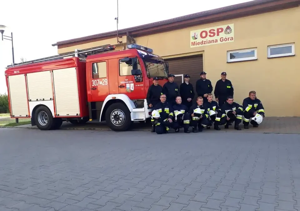 OSP Miedziana Góra zabezpieczała mecz Wicher Miedziana Góra – ALIT Ożarów