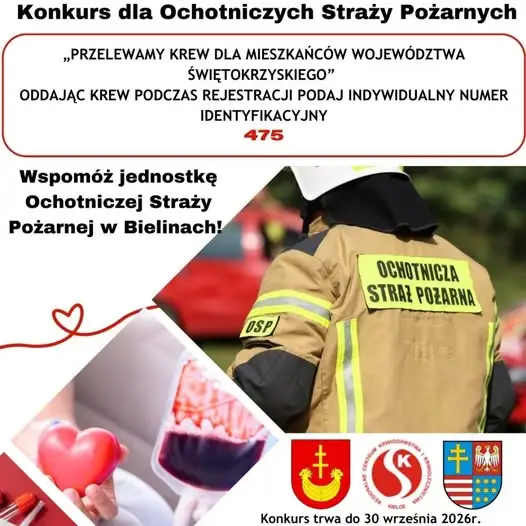 Konkurs krwiodawstwa dla OSP w Świętokrzyskiem – główna nagroda 100 tys. zł