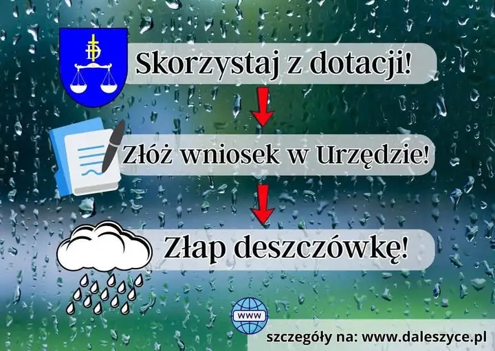 Nabór wniosków na dofinansowanie zakupu pojemników na deszczówkę do 31 sierpnia