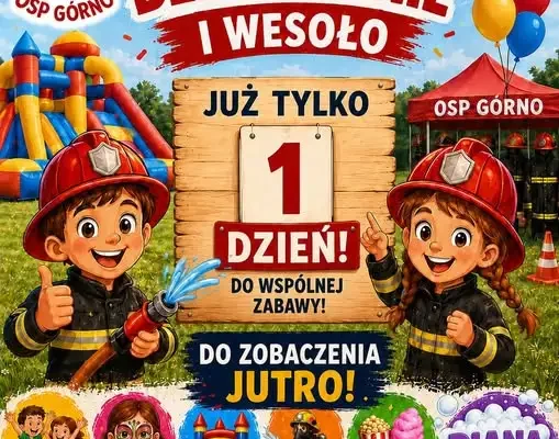 Jutro w Górnie: piknik rodzinny ze strażakami OSP