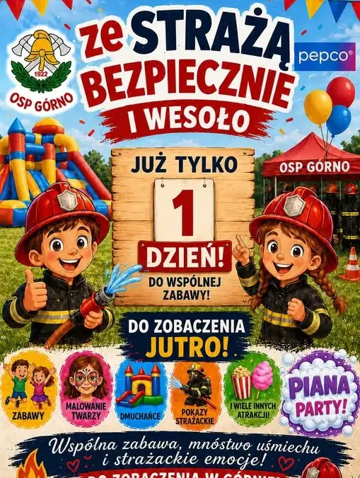 Jutro w Górnie: piknik rodzinny ze strażakami OSP