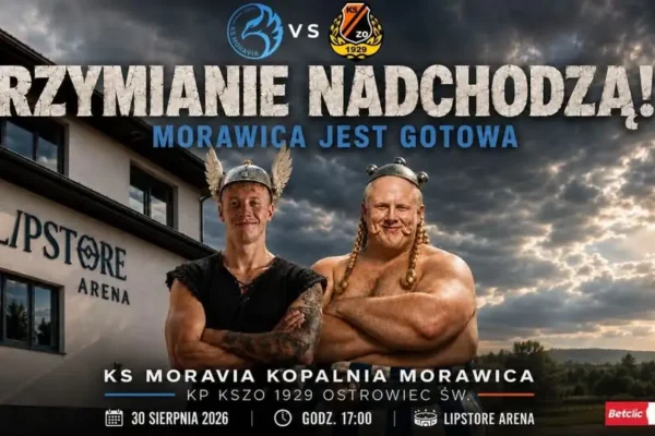 Grochobeliks i Rybosteriks: Moravia Morawica zaprasza na derby z KSZO Ostrowiec