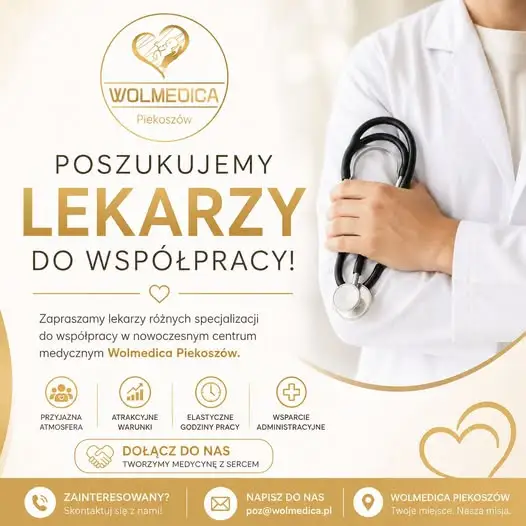 Przychodnia Wolmedica poszukuje lekarzy do współpracy