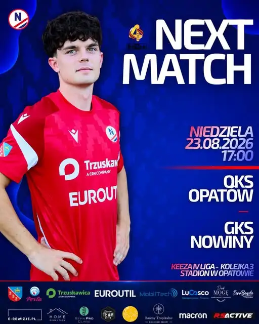 GKS Nowiny zagra na wyjeździe z OKS Opatów w niedzielę