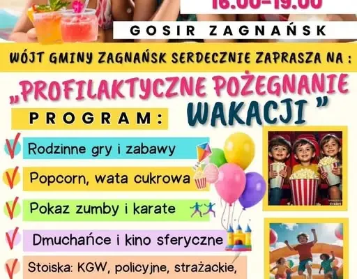 Pożegnanie wakacji w Zagnańsku: rodzinna impreza pełna atrakcji