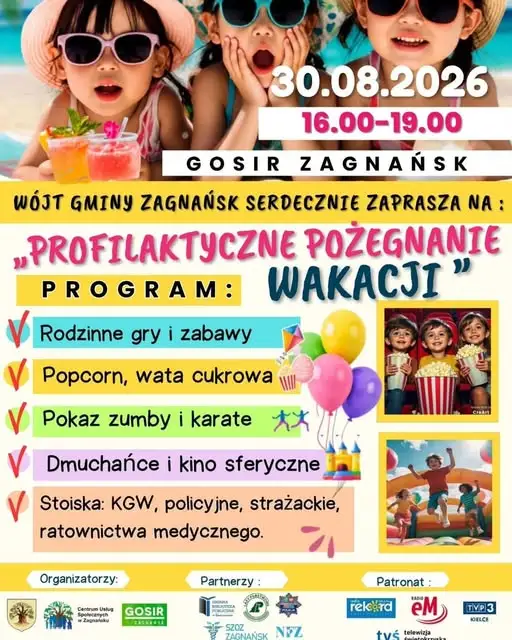 Pożegnanie wakacji w Zagnańsku: rodzinna impreza pełna atrakcji
