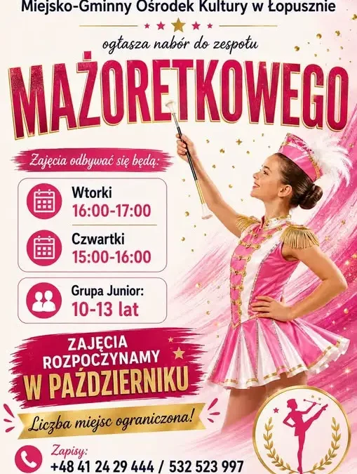 Nabór do zespołu mażoretkowego w Łopusznie – zapisy trwają