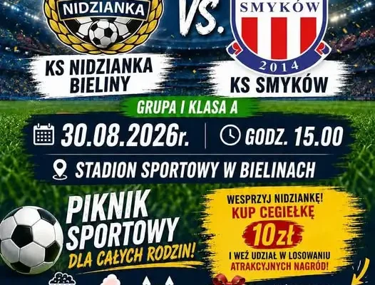 Nidzianka Bieliny rozpoczyna rundę jesienną u siebie – mecz z KS Smyków i piknik sportowy