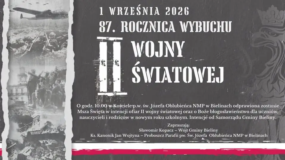 87. rocznica wybuchu II wojny światowej – uroczystości w Bielinach