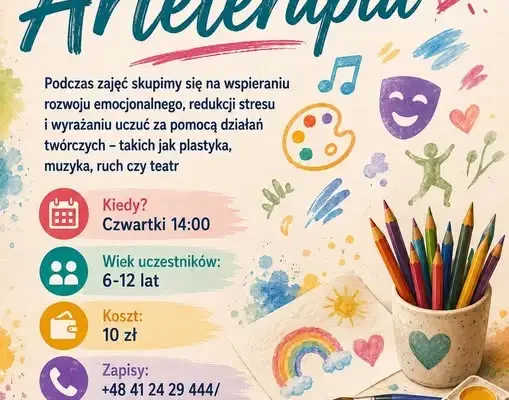 Arteterapia dla dzieci w Łopusznie – zapisy na zajęcia od października