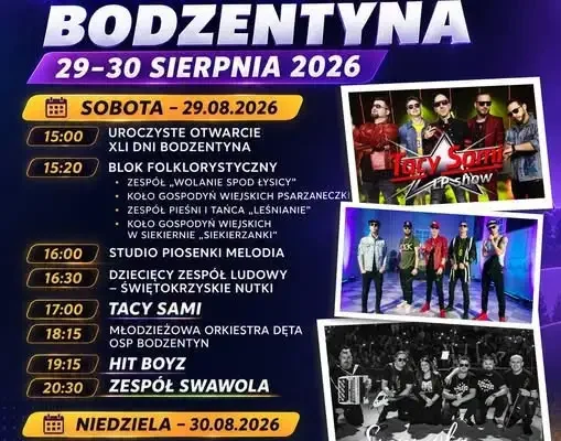 XLI Dni Bodzentyna: Muzyka, atrakcje i kino plenerowe już w ten weekend