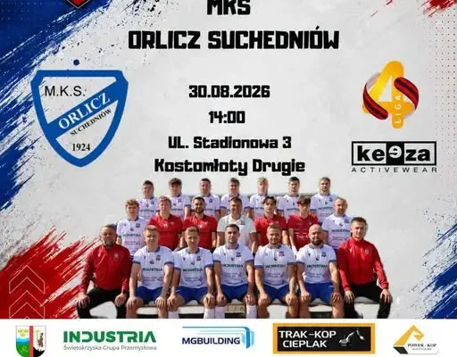 Piłkarski weekend w Miedzianej Górze: Industria Wicher podejmie Orlicz Suchedniów