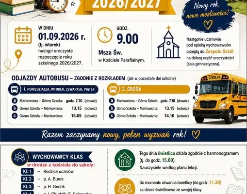 Uroczyste rozpoczęcie roku szkolnego 2026/2027 – 1 września