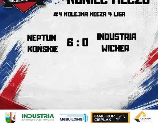 MKS Neptun Końskie pokonuje Wicher Miedziana Góra 4:3 w 4. kolejce KEEZA 4 Ligi