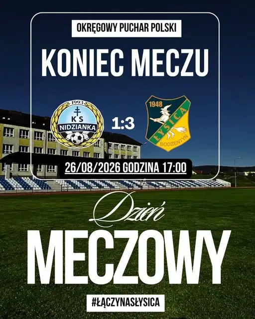 Łysica Bodzentyn awansuje do kolejnej rundy Okręgowego Pucharu Polski