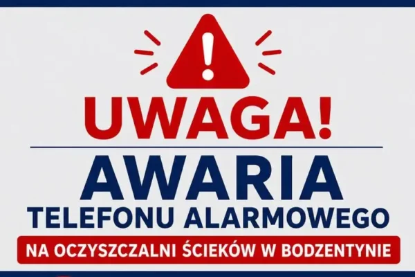 Awaria telefonu alarmowego w Oczyszczalni Ścieków w Bodzentynie