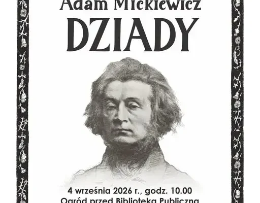 Narodowe Czytanie w Chęcinach: „Dziady” Mickiewicza w ogrodzie biblioteki