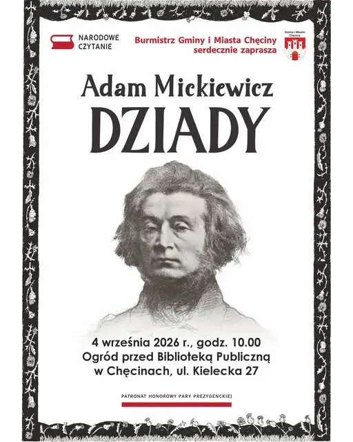 Narodowe Czytanie „Dziadów” w Chęcinach – zaproszenie na wspólne czytanie