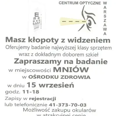 Bezpłatne badania wzroku i osteoporozy w Mniowie – zapisy trwają