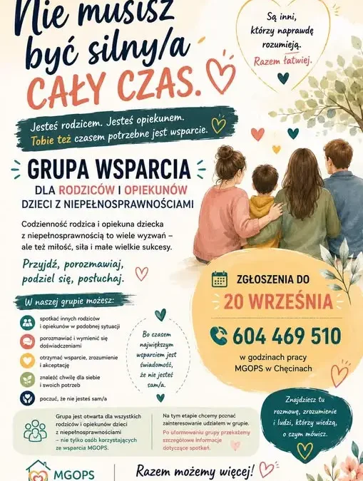 Grupa wsparcia dla rodziców dzieci z niepełnosprawnościami w Chęcinach