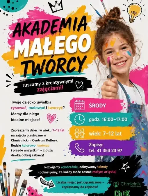 Akademia Małego Twórcy – nowe zajęcia plastyczne dla dzieci w Chmielniku