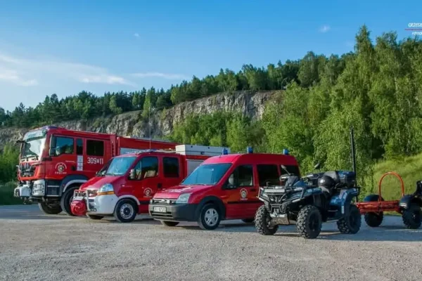 Usunięcie gniazda owadów w Chęcinach – interwencja OSP