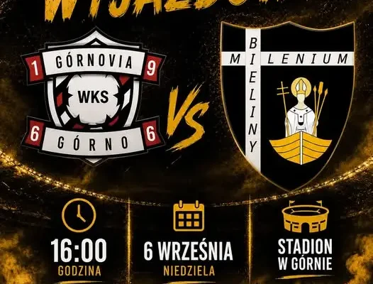 Górnovia Górno vs KKS Milenium Bieliny – niedzielny mecz z transmisją na żywo