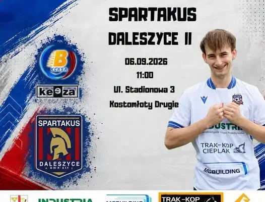 3. kolejka B Klasy: Wicher Miedziana Góra podejmie Spartakus Daleszyce II