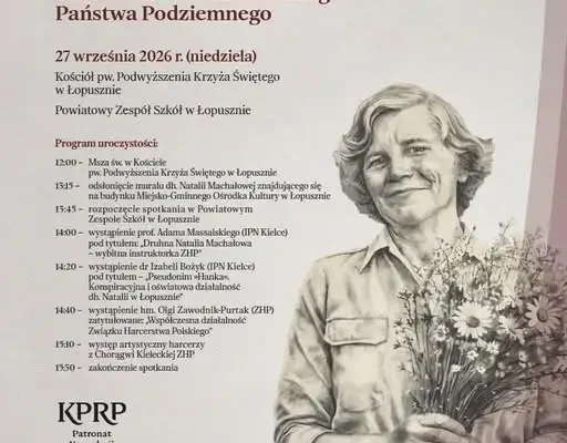 Łopuszno uczci pamięć druhny Natalii Machałowej. Odsłonięcie muralu już w niedzielę
