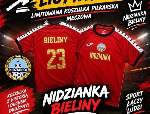 Licytacja limitowanej koszulki Nidzianka Bieliny – wsparcie dla Marcelinki