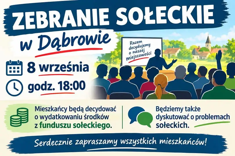 Jutro w Dąbrowie: mieszkańcy zdecydują o funduszu sołeckim