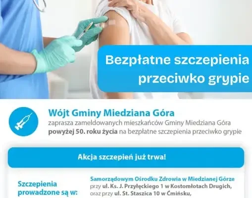 Bezpłatne szczepienia przeciw grypie dla mieszkańców gminy Miedziana Góra