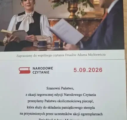 Narodowe Czytanie w liceum w Bodzentynie – młodzież sięgnęła po „Dziady”