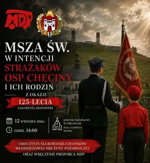 125-lecie OSP Chęciny – Msza Święta i ślubowanie Młodzieżowej Drużyny Pożarniczej
