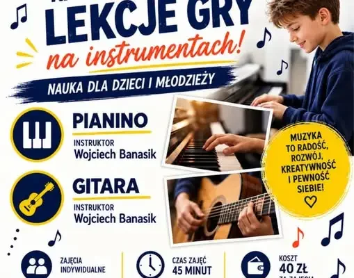 Ruszyły zapisy na indywidualne lekcje gry na pianinie i gitarze w Chmielnickim Centrum Kultury