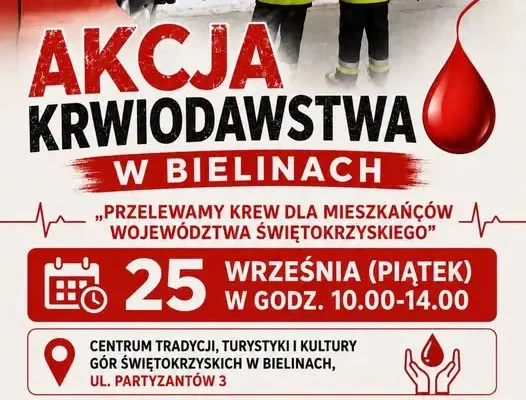 Akcja krwiodawstwa w Bielinach – 25 września oddaj krew i wesprzyj OSP