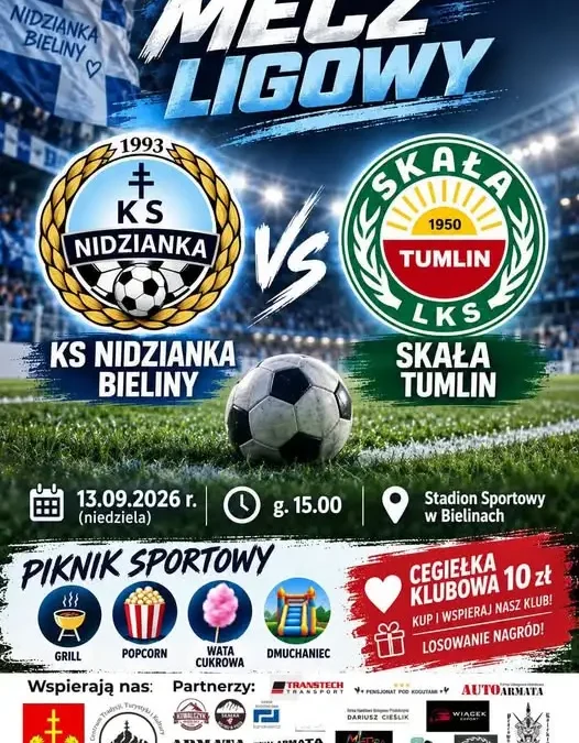 Piknik sportowy i mecz ligowy Nidzianki Bieliny już w niedzielę
