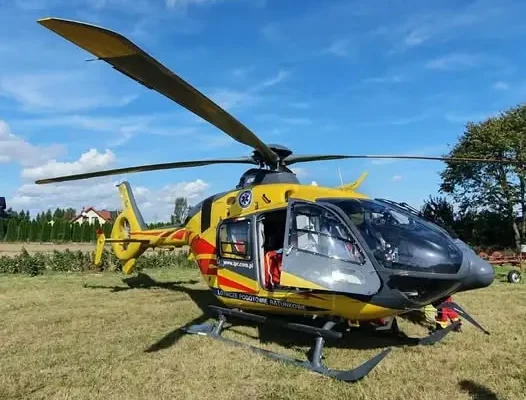 Stara Słupia: akcja ratunkowa z udziałem Lotniczego Pogotowia Ratunkowego
