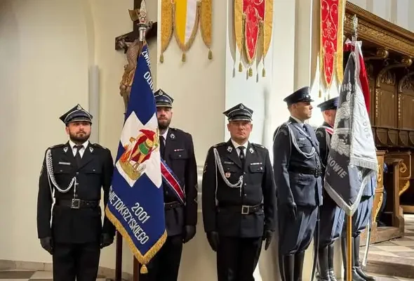 Świętokrzyskie OSP na Święcie Służb Mundurowych w Sanktuarium na Świętym Krzyżu