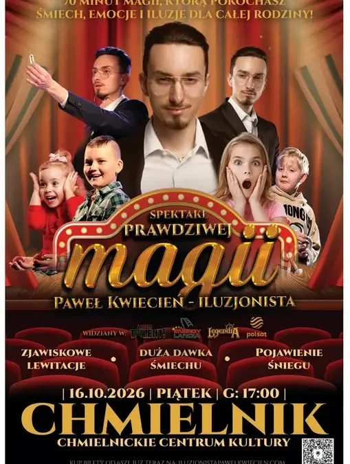 Iluzjonista Paweł Kwiecień wystąpi w Chmielnickim Centrum Kultury