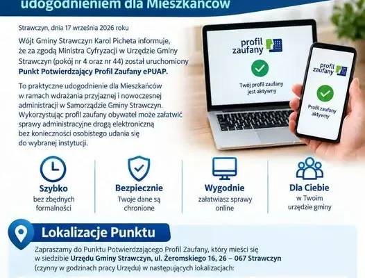 Profil Zaufany w Gminie Strawczyn — nowy punkt dla mieszkańców