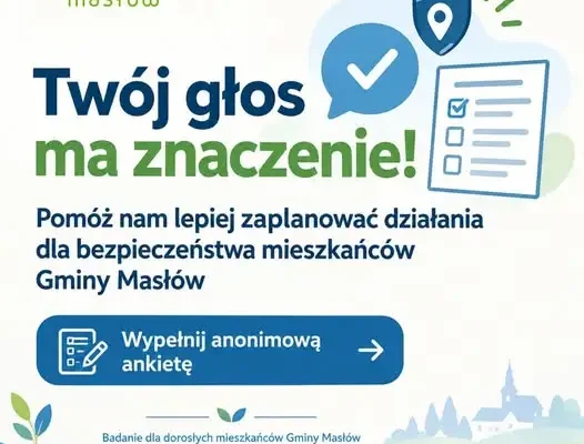 Gmina Masłów pyta mieszkańców o bezpieczeństwo. Trwa ankieta