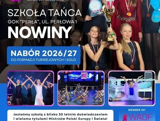 Mimesis – Szkoła Tańca zaprasza na nabór do formacji turniejowych w Nowinach