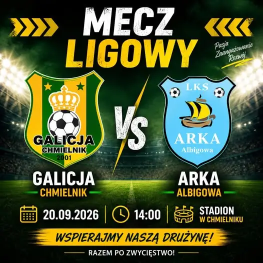 Galicja Chmielnik zagra u siebie z Arką Albigowa – niedzielny mecz ligowy