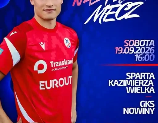 GKS Nowiny zagra na wyjeździe ze Spartą Kazimierza Wielka