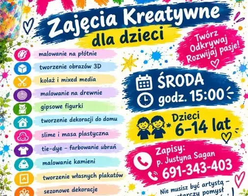 ART LAB w Strawczynku – kreatywne zajęcia dla dzieci ruszają w środy
