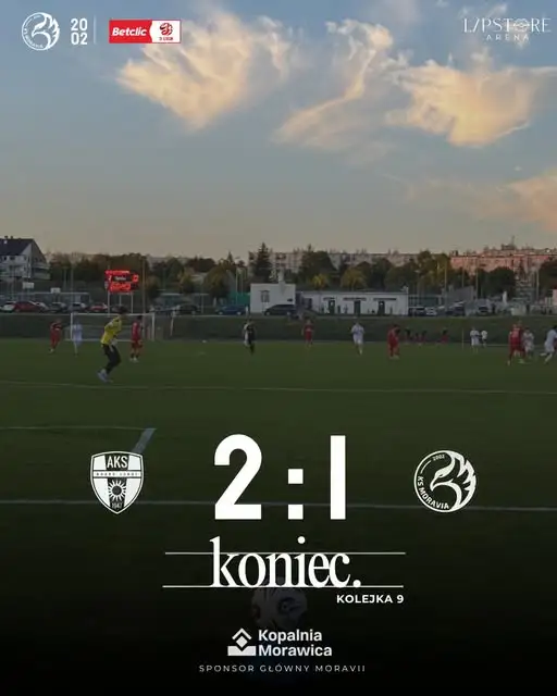 Moravia Kopalnia Morawica przegrywa w 9. kolejce. Czerwona kartka i gol w końcówce