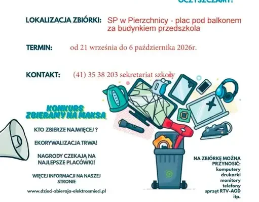 Szkoła w Pierzchnicy zbiera elektrośmieci – rusza ekorywalizacja