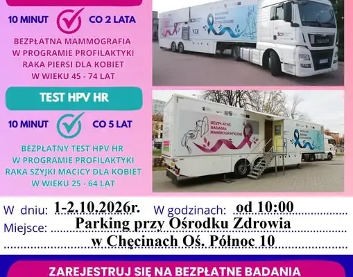 Cytomammobus ŚCO w Chęcinach – bezpłatne badania 1 i 2 października