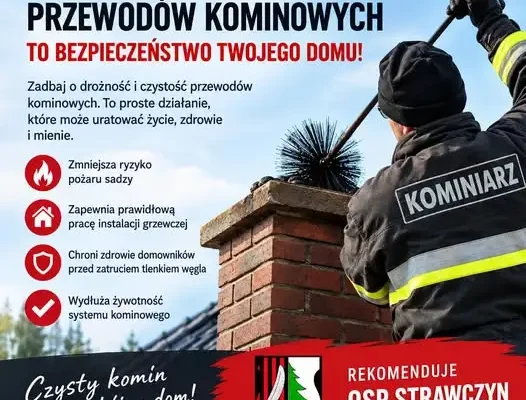 Gmina Strawczyn apeluje: zadbaj o komin przed sezonem grzewczym